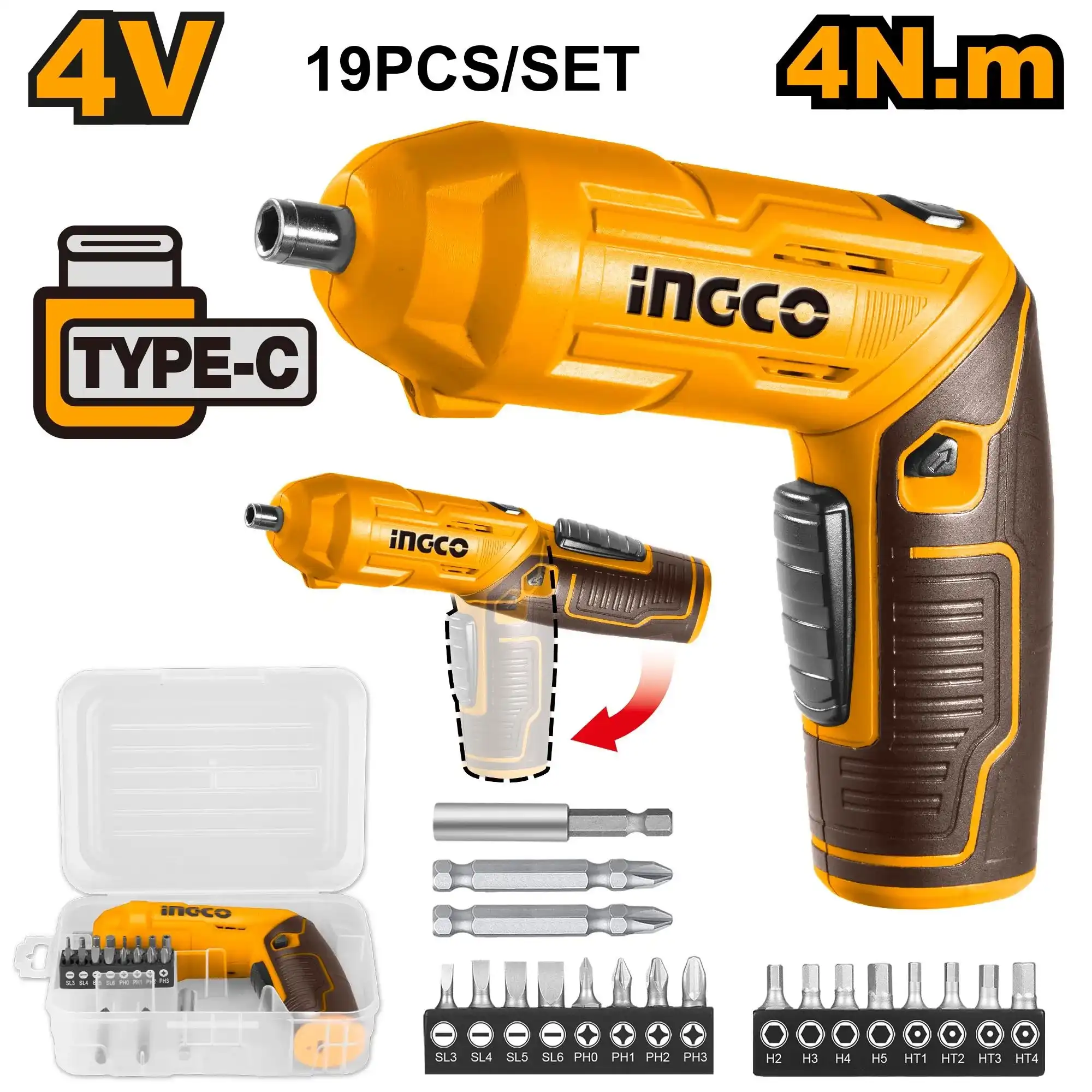 Ingco CSDLI1201 cordless screwdriver image 2
