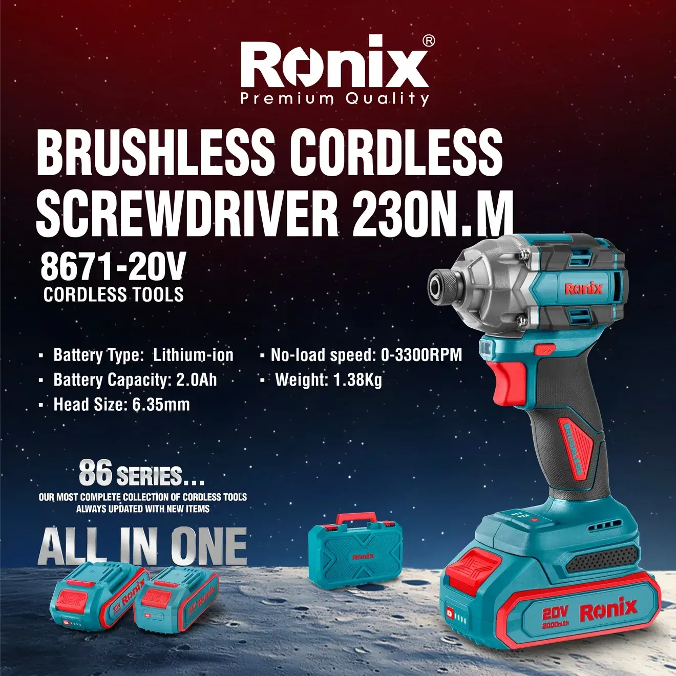 Ronix 8617 cordless screwdriver